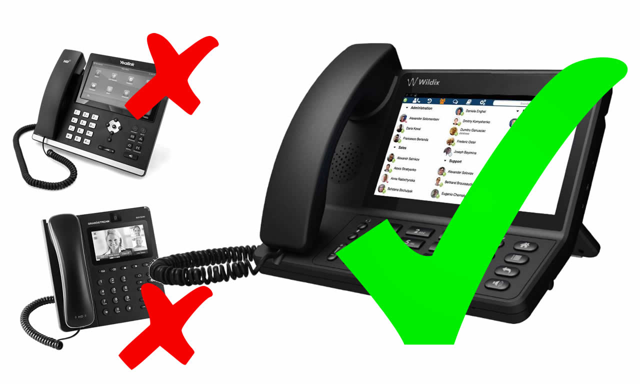 10 Gründe, um im Wildix-System ein Wildix-Telefon statt eines anderen IP-Terminals zu verwenden