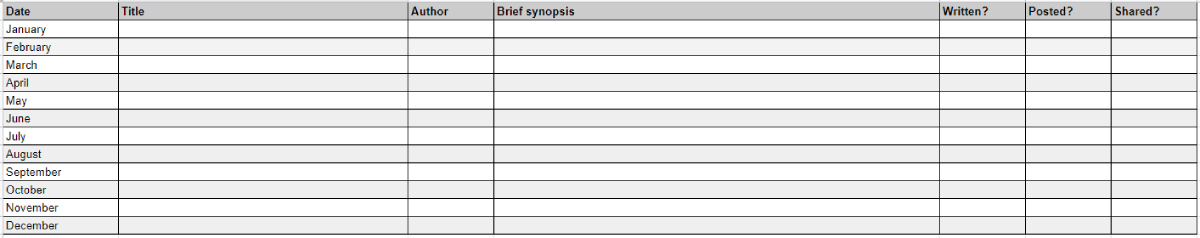 Creating a Content Schedule